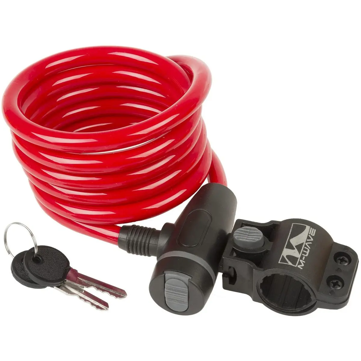 M-Wave 10X18 Spiral Cable Combination Lock With Card - Red 1