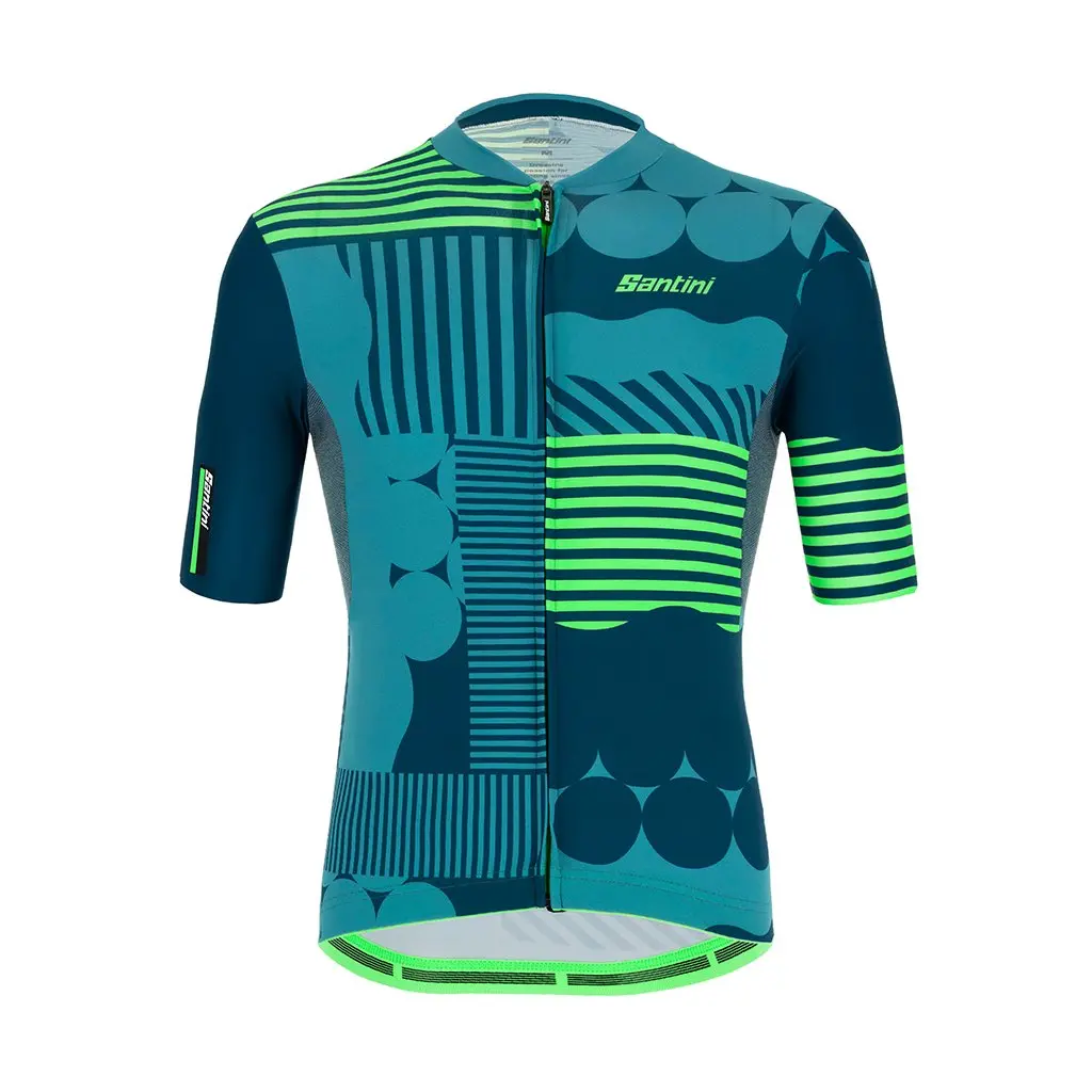 Santini Delta Optic Jersey - Fluo Green 1