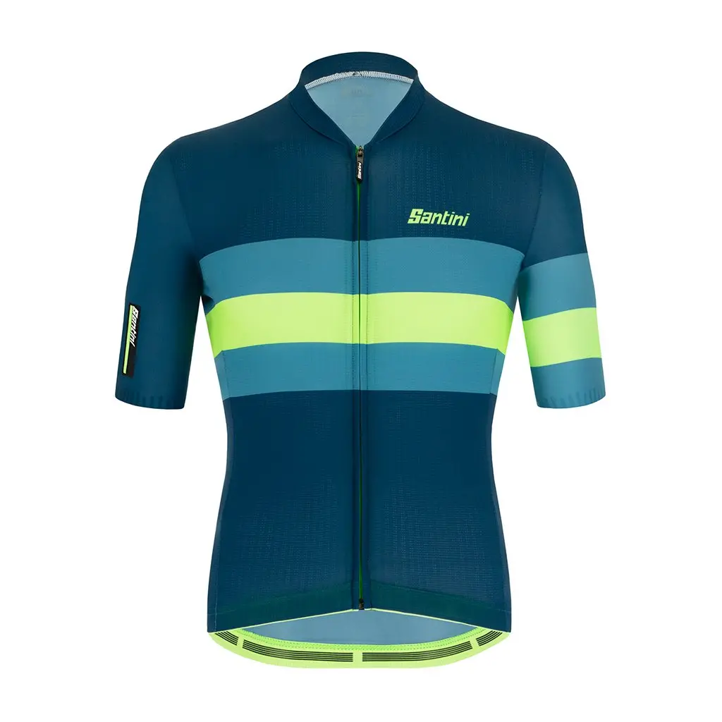 Santini Eco Sleek Bengal Short Sleeve Jersey - Green 1