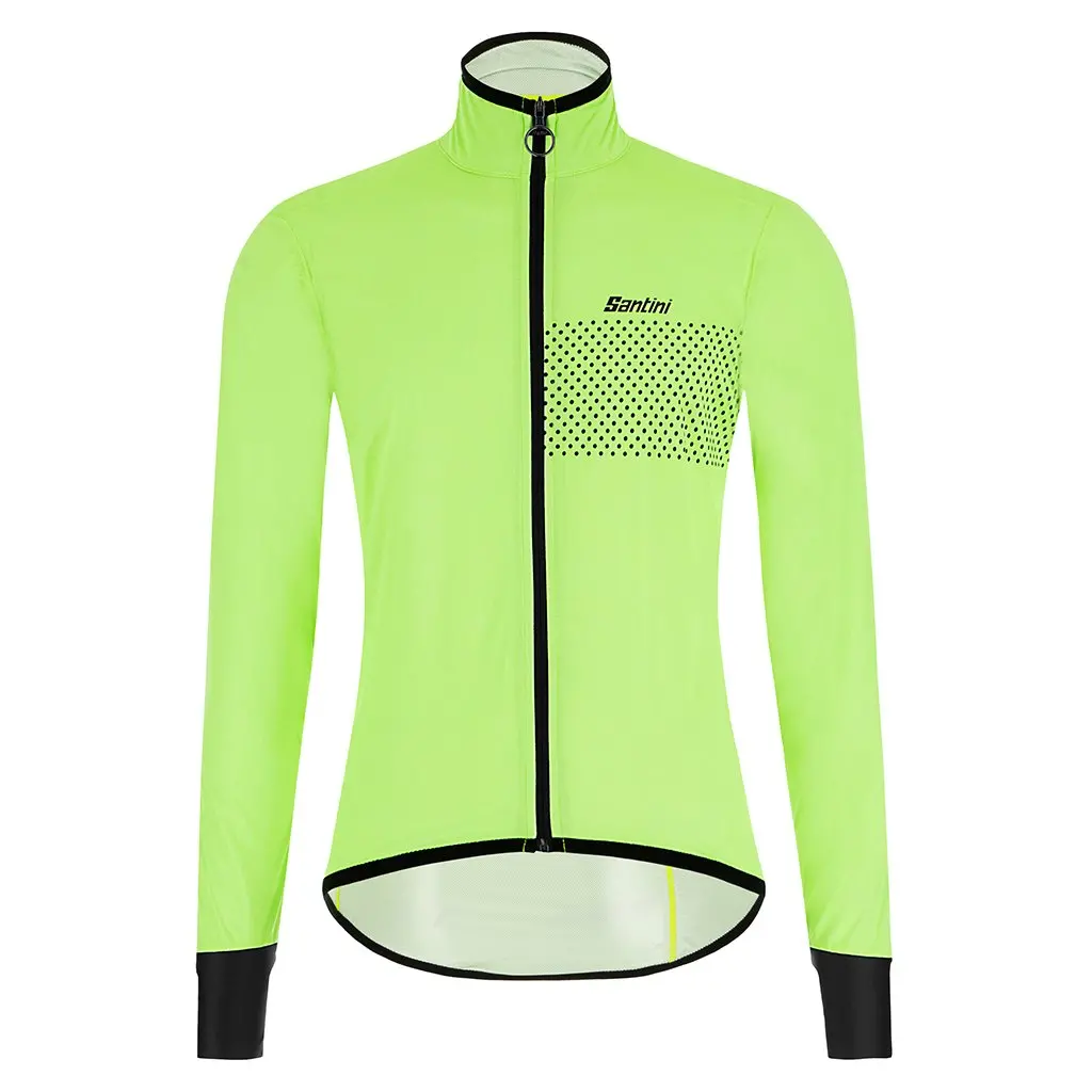 Santini Guard Nimbus Rain Jacket - Fluo Green 1
