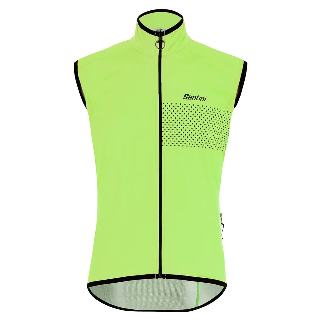 Santini Guard Nimbus Rain-Wind Vest - Fluo Green 1