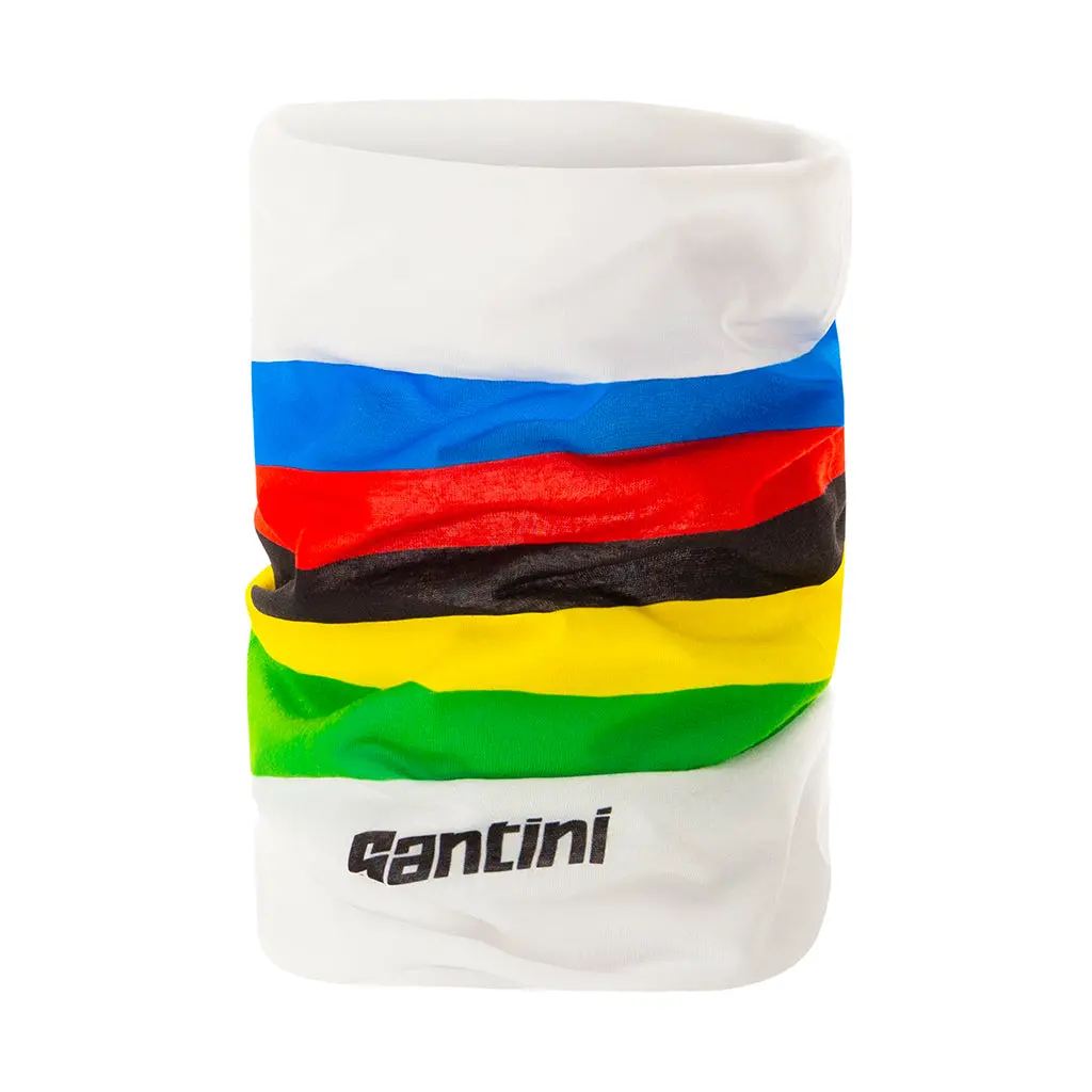 Santini Uci Rainbow Stripes Neck Warmer 1