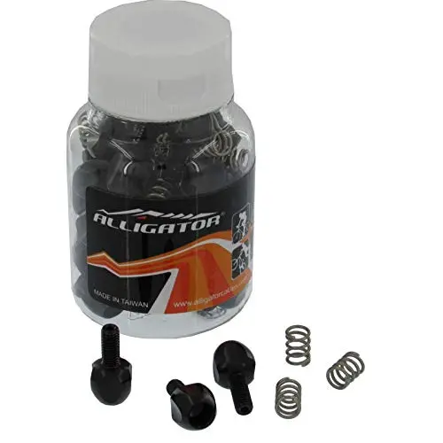 Alligator Gear Inner Cable Index Adjuster Alloy Black 40Pcs 1