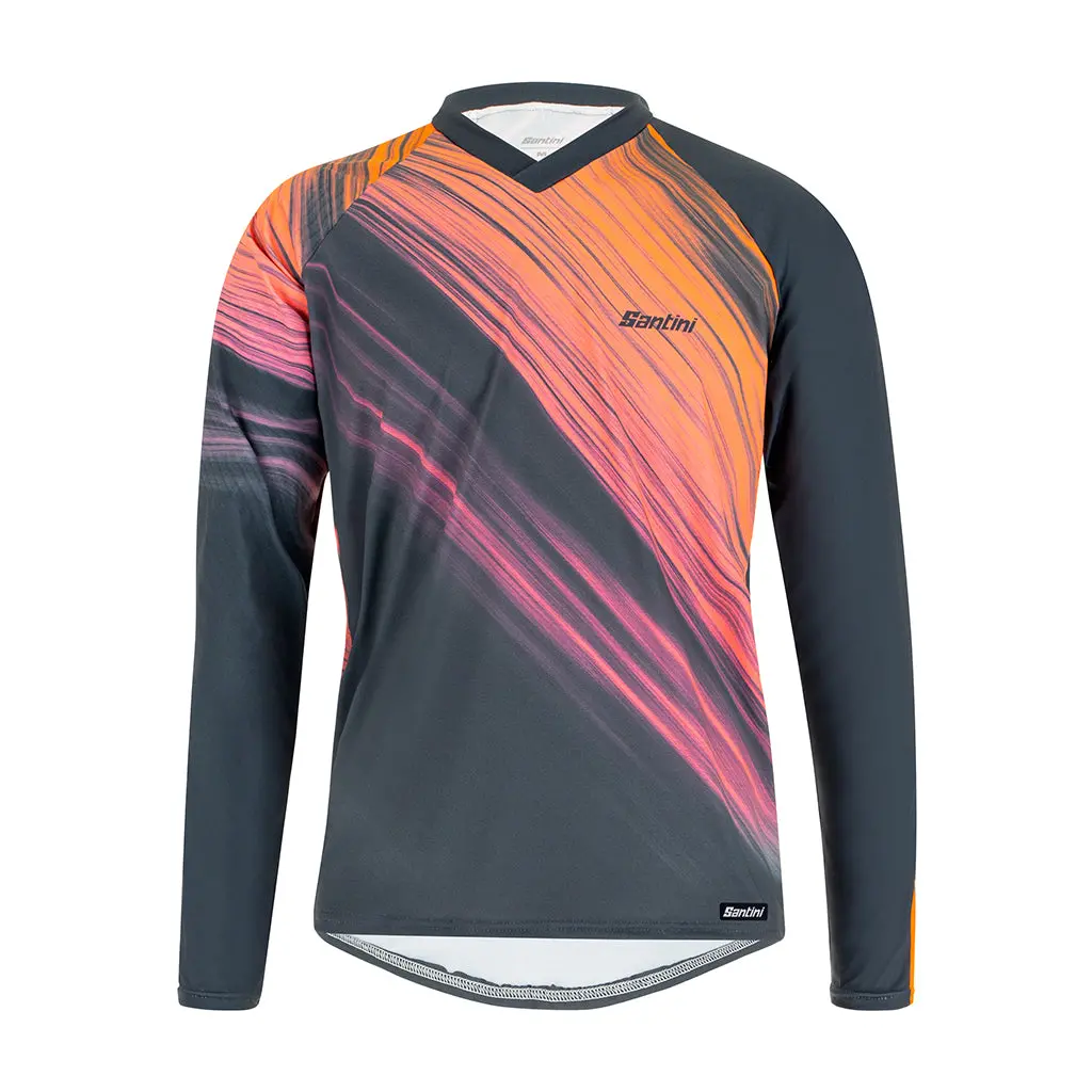 Santini Sasso Thermal Long Sleeve Mtb Jersey (Red) 1