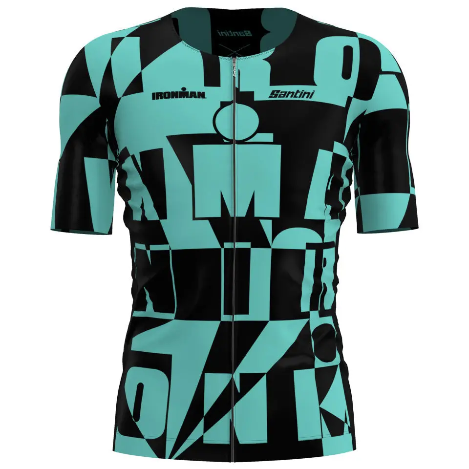 Santini Ironman Enigma Tri Jersey - Aqua 1