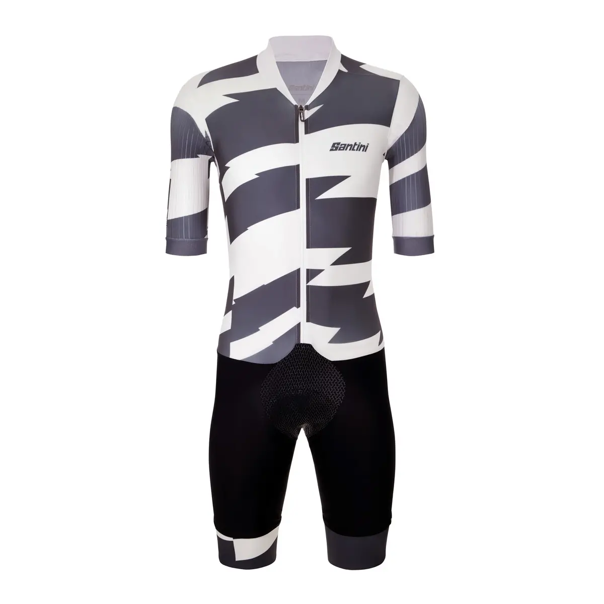 Santini Viper Furia Road Skinsuit - Black 1