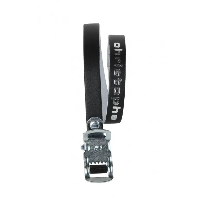 Zefal Christophe Leather Toe Straps-Black 1
