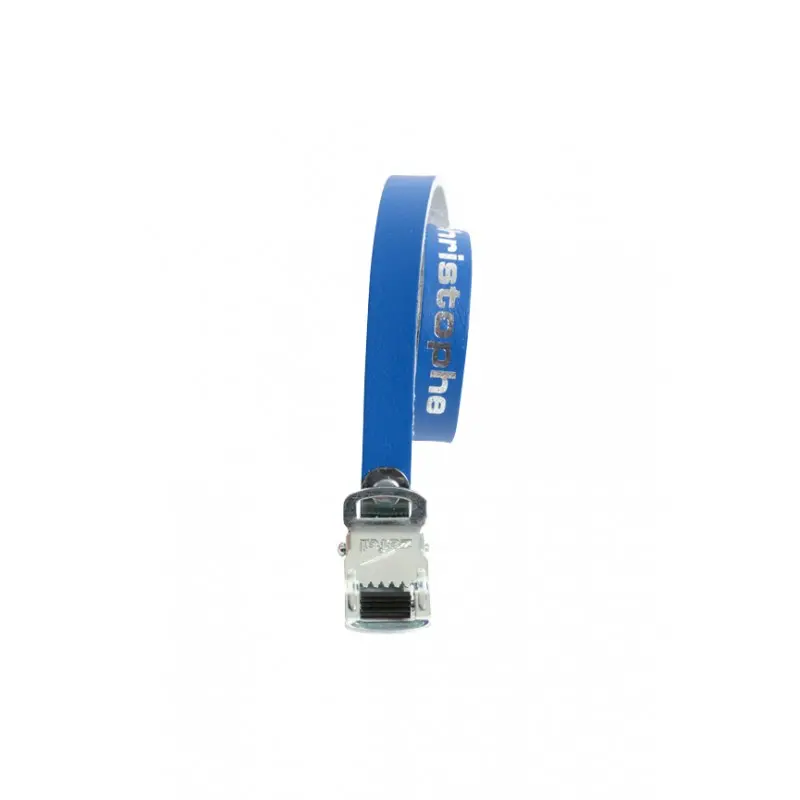 Zefal Christophe Leather Toe Straps-Blue 1