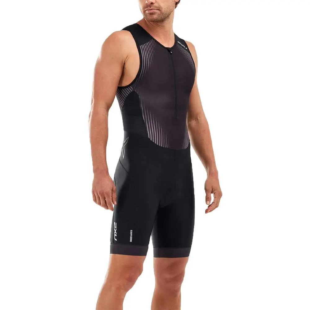 2Xu Perform Front Zip Trisuit - Black/Black 1