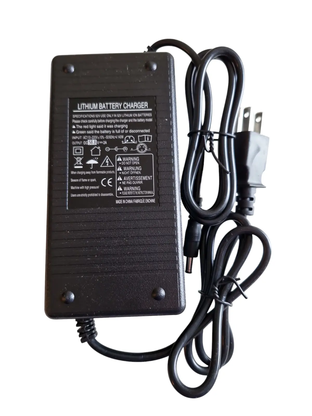 Charger 52V 2A. Dc2.1 1
