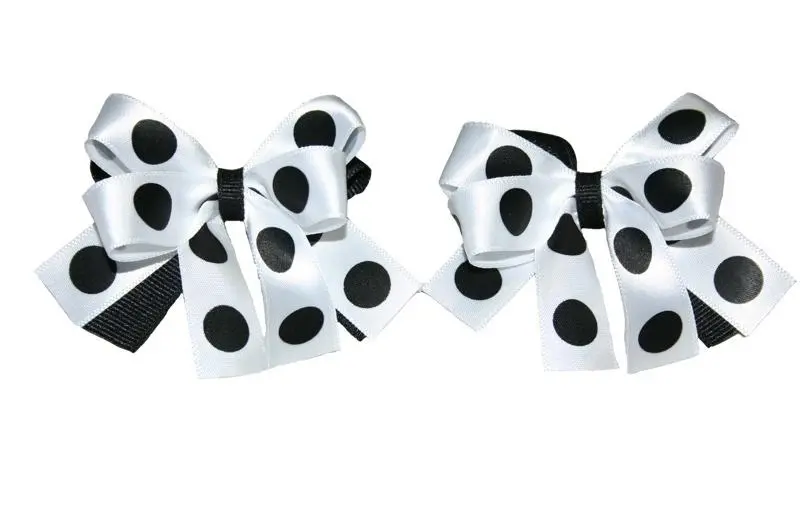 Spotty Ribbon Hair Bobbles (Various Colours) 1