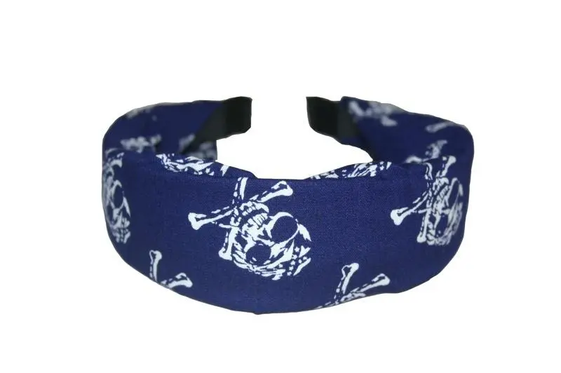 Cloth Pirate Skull And Crossbones Hair Band (Various Colours) 1
