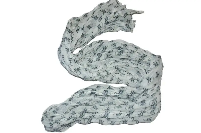 Crinkled Skull And Crossbones Scarf (Various Colours) 1
