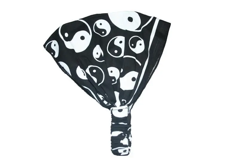 Black Ying And Yang Elastic Bandana 1