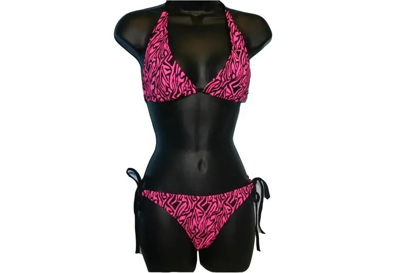 Pink Zebra Print Bikini 1