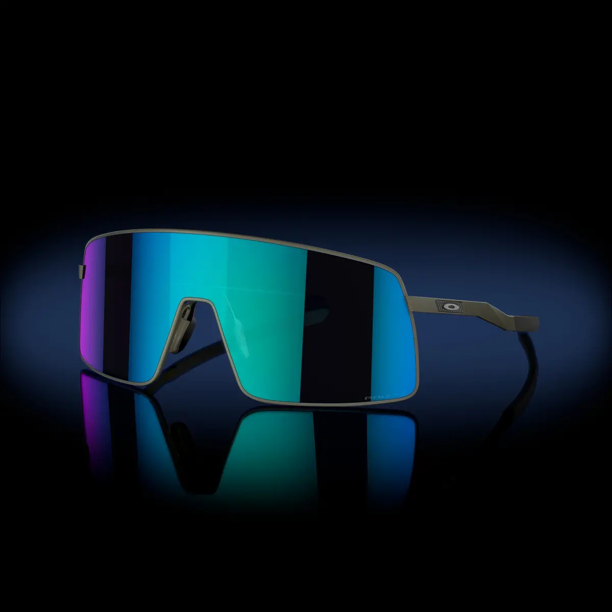 Oakley Sutro Ti Prizm Sapphire Lenses Satin Lead Frame 1