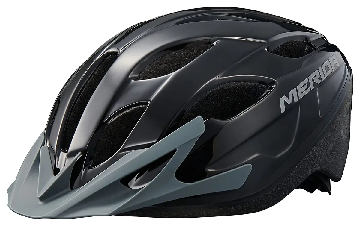 Merida Rf7 One Mtb Cycling Helmet Shiny Black & Grey 1
