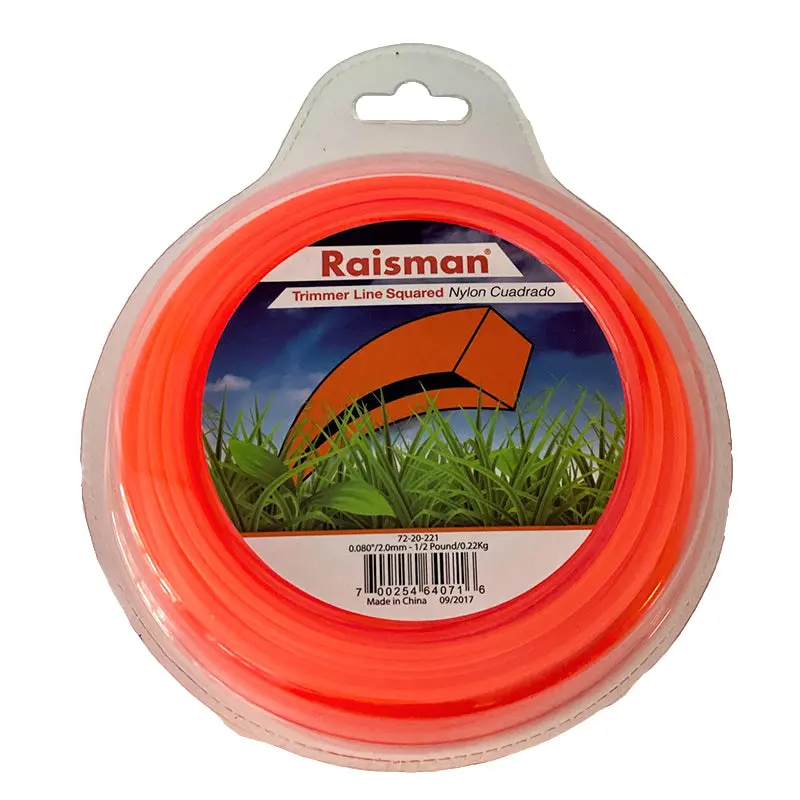 String Trimmer Line Square Orange .080" 200 Feet 1/2 Pound Donut 1