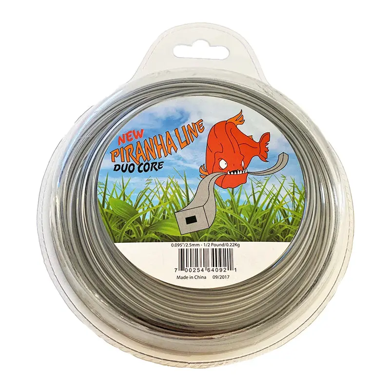 String Trimmer Line Square Duo Core .095" 110 Feet Length 1/2 Pound 1