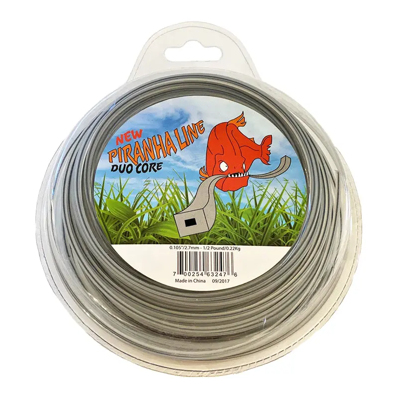String Trimmer Line Square Duo Core .105" 110 Feet Length 1/2 Pound 1