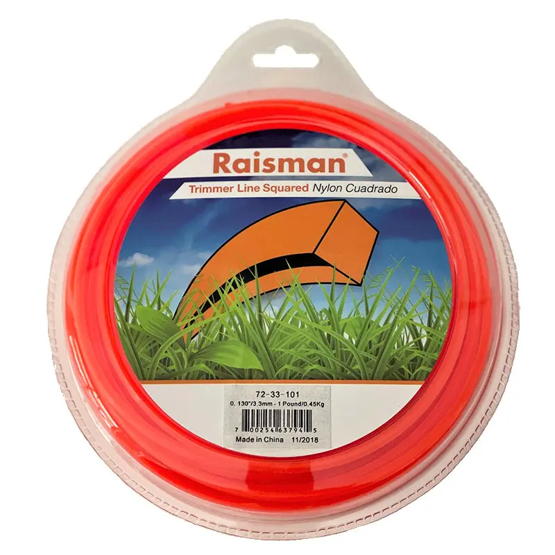 String Trimmer Line Square Orange .130" 160 Feet 1 Pound Donut 1