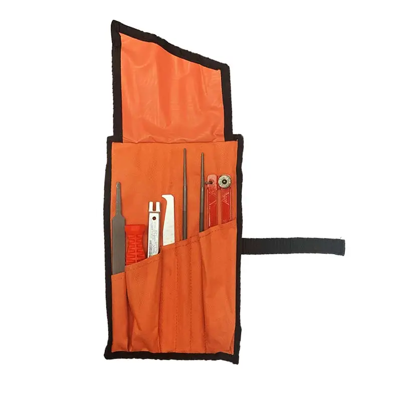 Chain Saw Sharpening Kit 7/32 Files, Pouch Handle, Guide 7 Pieces 3/8 1