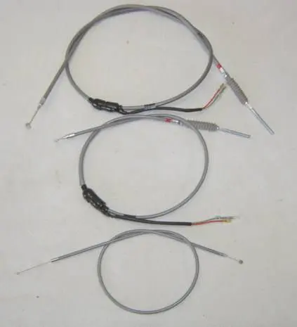 (01C) Honda Z50 K1 Minitrail  Reproduction Gray Cable Set Throttle And Brake Cables 1