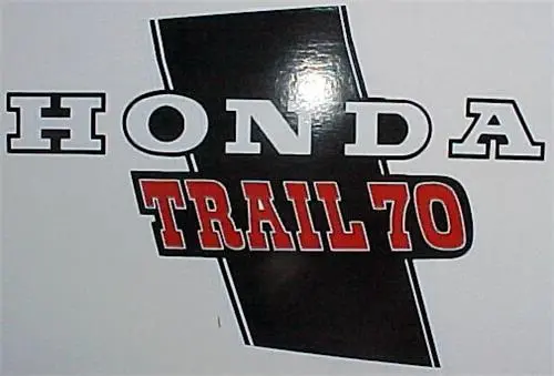 Honda Ct70 K1h 4 Speed Main Frame Decal Set 1