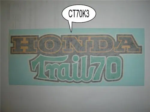 Honda Ct70 K3 3 Speed Main Frame Decal Set 1