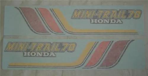 Honda Ct70 1978 3 Speed Main Frame Decal Set 1