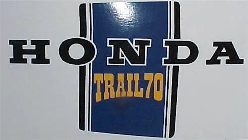 Honda Ct70k1 3 Speed Main Frame Decal Set 1