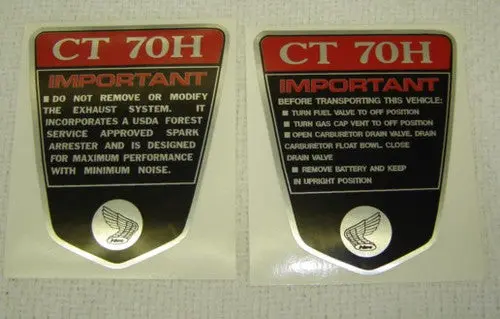 Side Frame Decal Honda Ct70 K1h 4 Speed Set 1