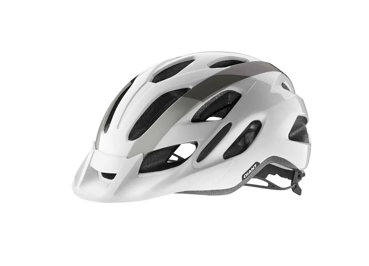 Giant Compel Cycle Helmet | Gloss White/Metallic 1