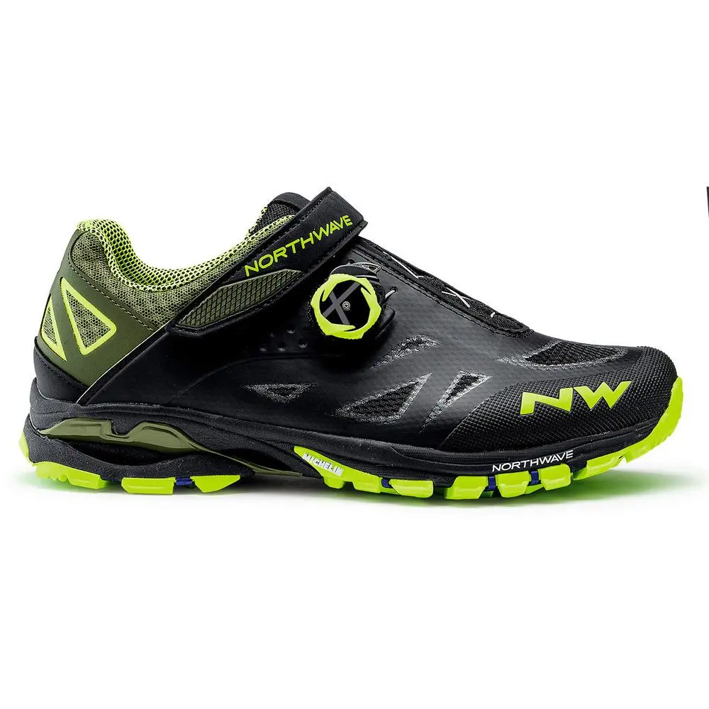 Northwave Spider Plus 2 Mtb-Am Shoes - Black/Yellow Fluo 1