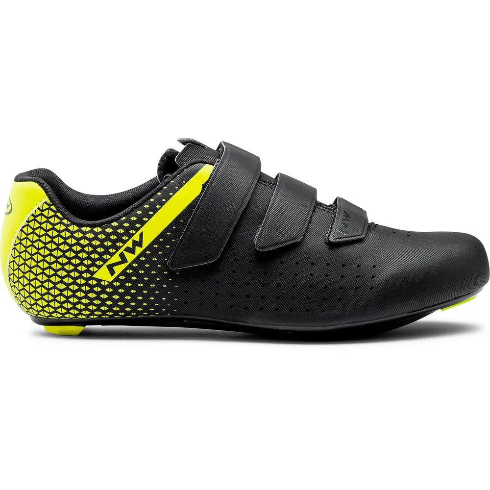 Northwave Core 2 Road Shoes  - Black/Yellow Fluo 1