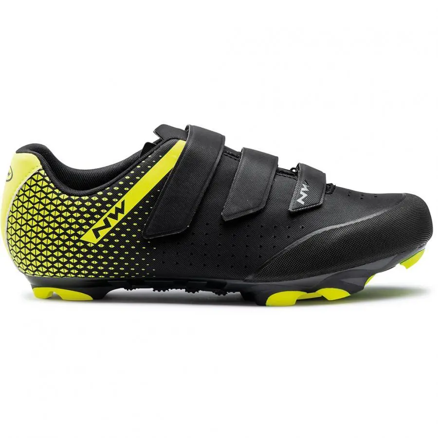 Northwave Origin 2 Shoes - Black/Yellow Fluo 1