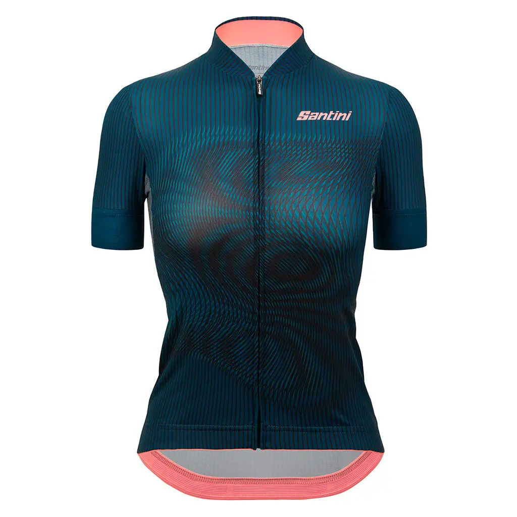 Santini Womens Delta Vortex Jersey - Teal 1