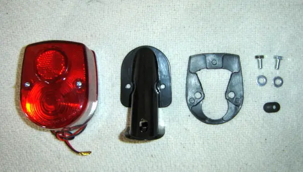 (02/12) Taillight Bracket, Taillight And Mounting Kit Honda Z50k3 Thru 1978 1