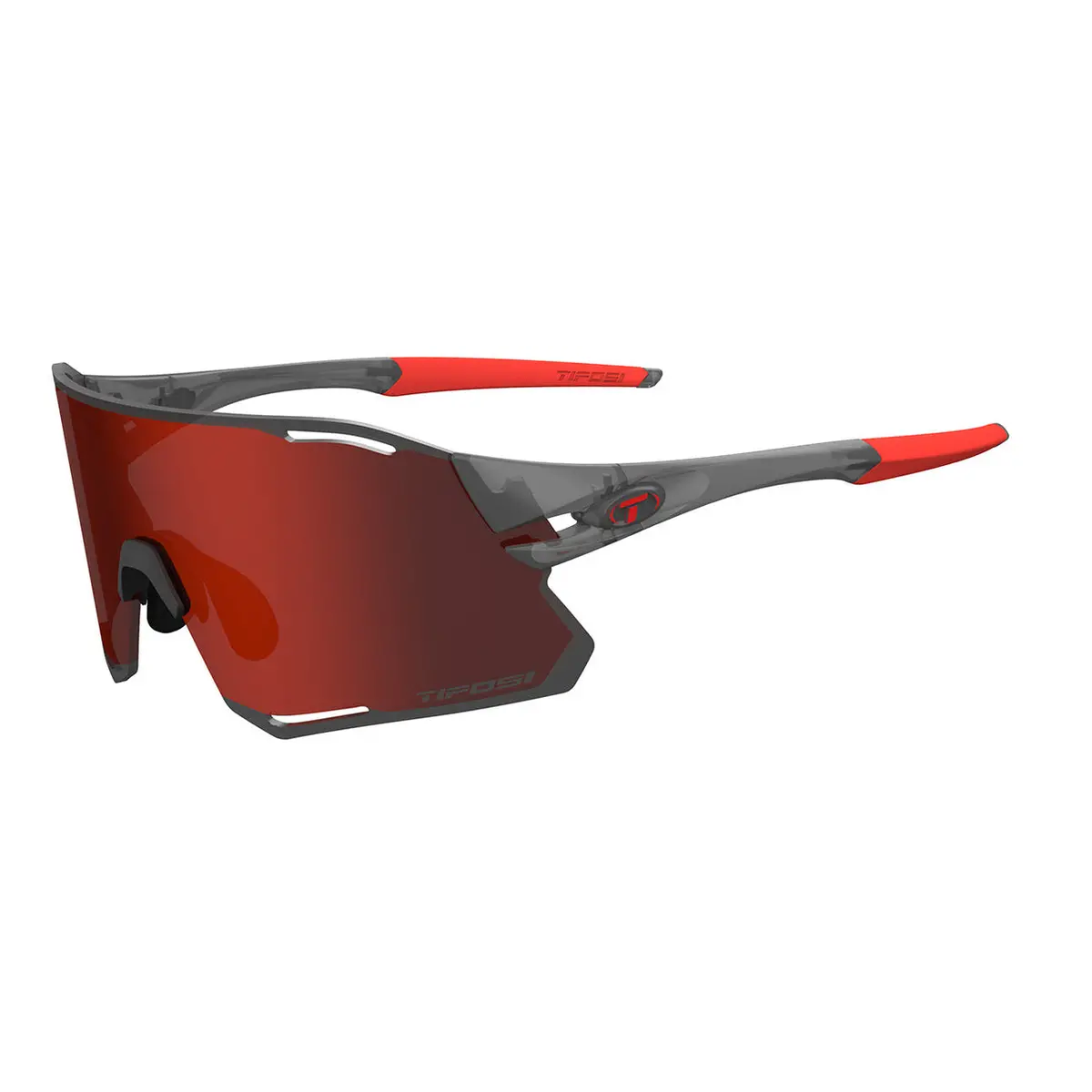 Tifosi Rail Race Satin Vapor Sunglasses - Clarion Red/Clear 1
