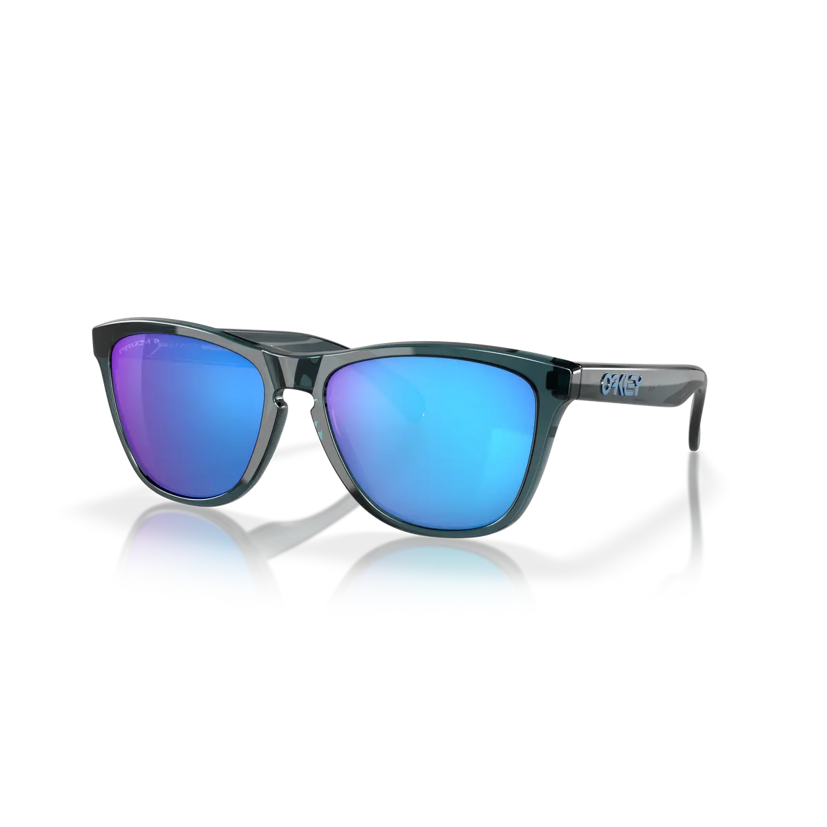 Oakley Frogskins Prizm Sapphire Polarized Lenses - Crystal Black Frame 1