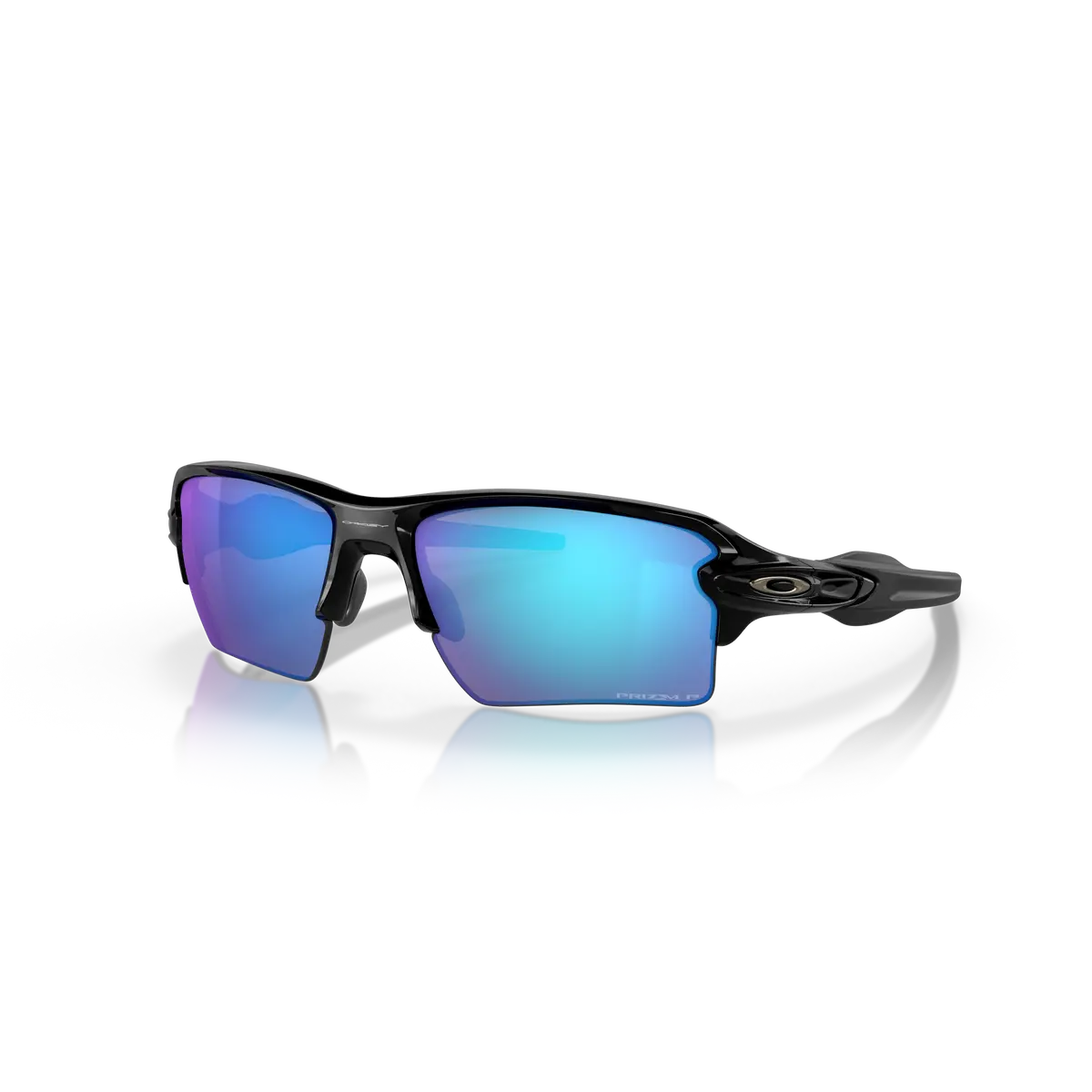 Oakley Flak Prizm Sapphire Polarized Lenses - Polished Black Frame 1