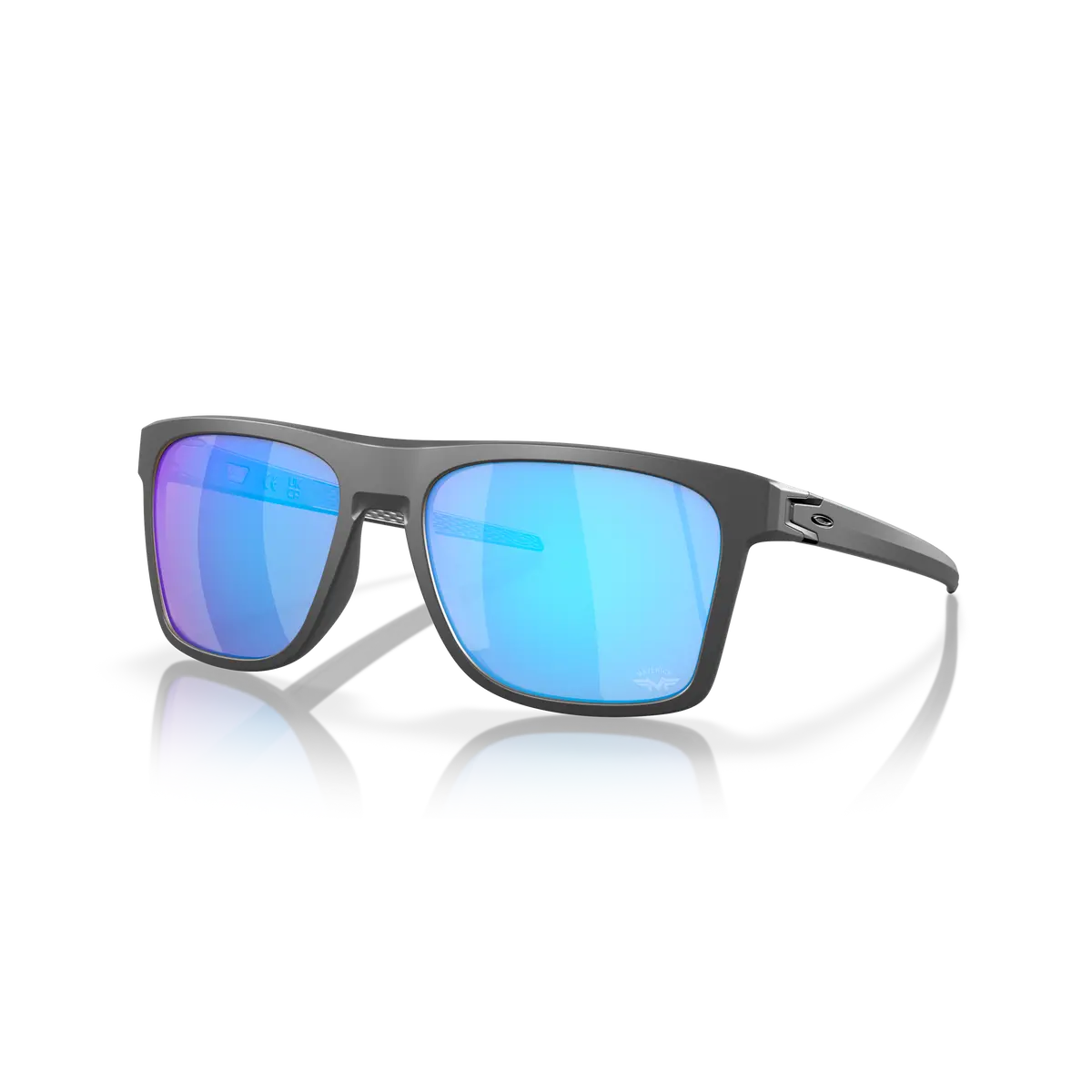 Oakley Leffingwell Maverick Vinales Collection Prizm Sapphire Lenses - Matte Dark Grey Frame 1