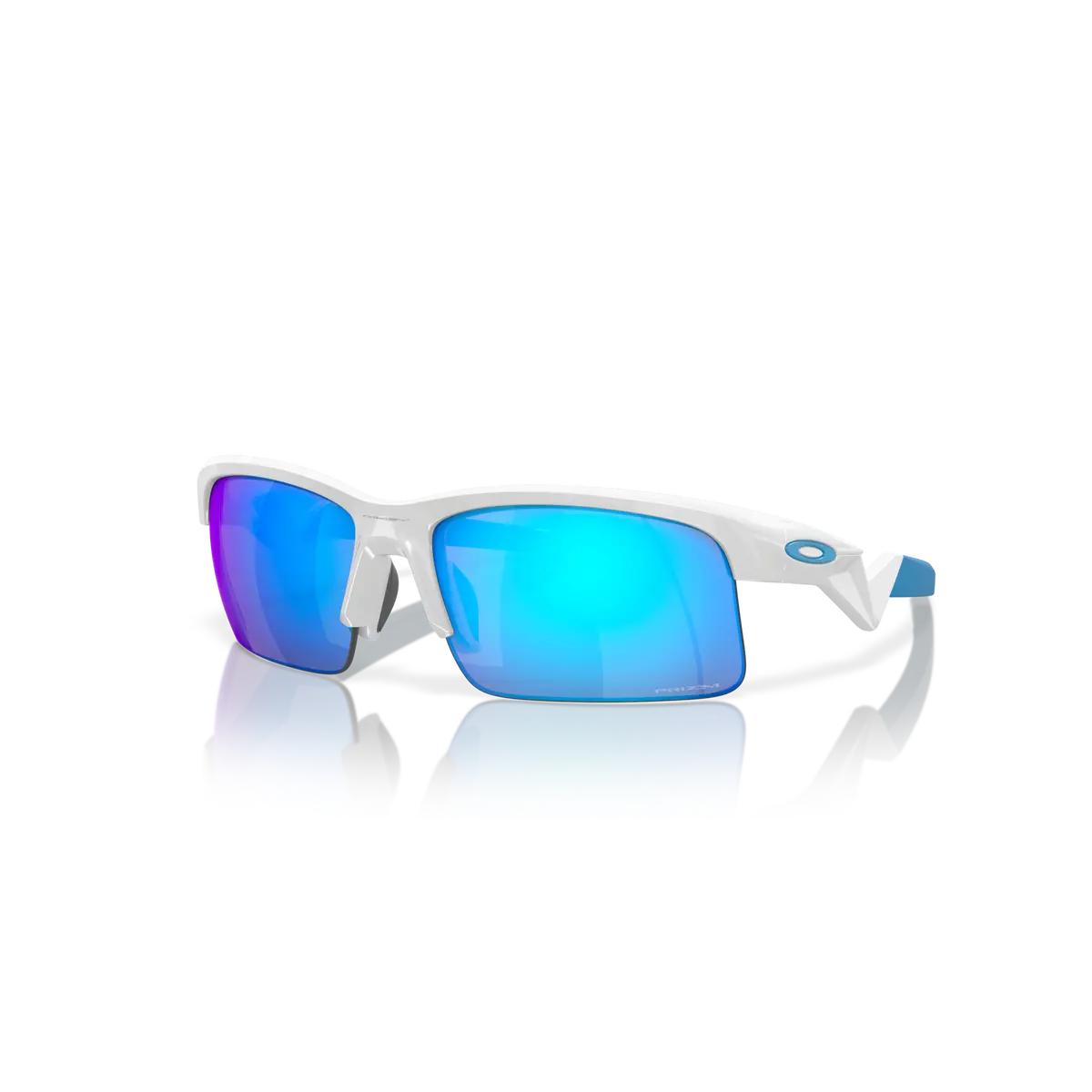 Oakley Capacitor Prizm Sapphire Lenses, Polished White Frame - (Youth Fit) 1