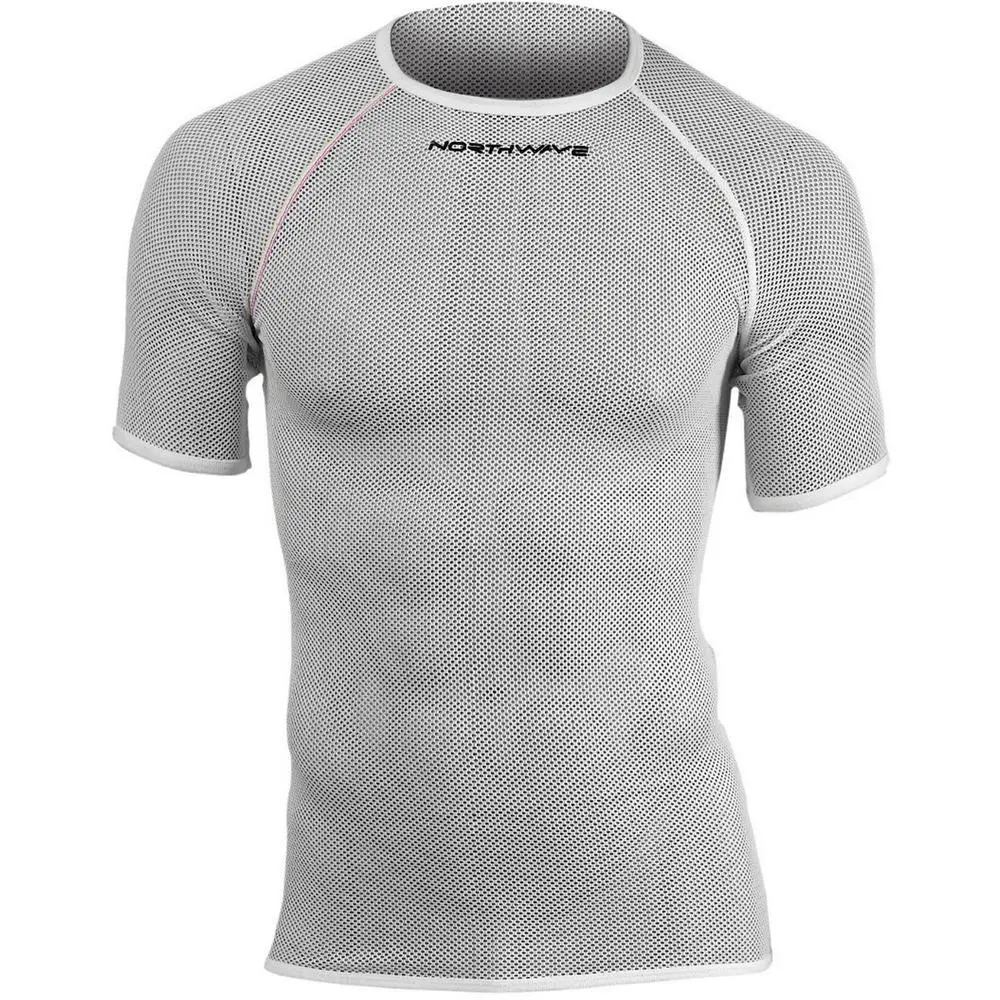 Northwave lightweight short-sleeve base layer in crisp white for optimal moisture control and comfort