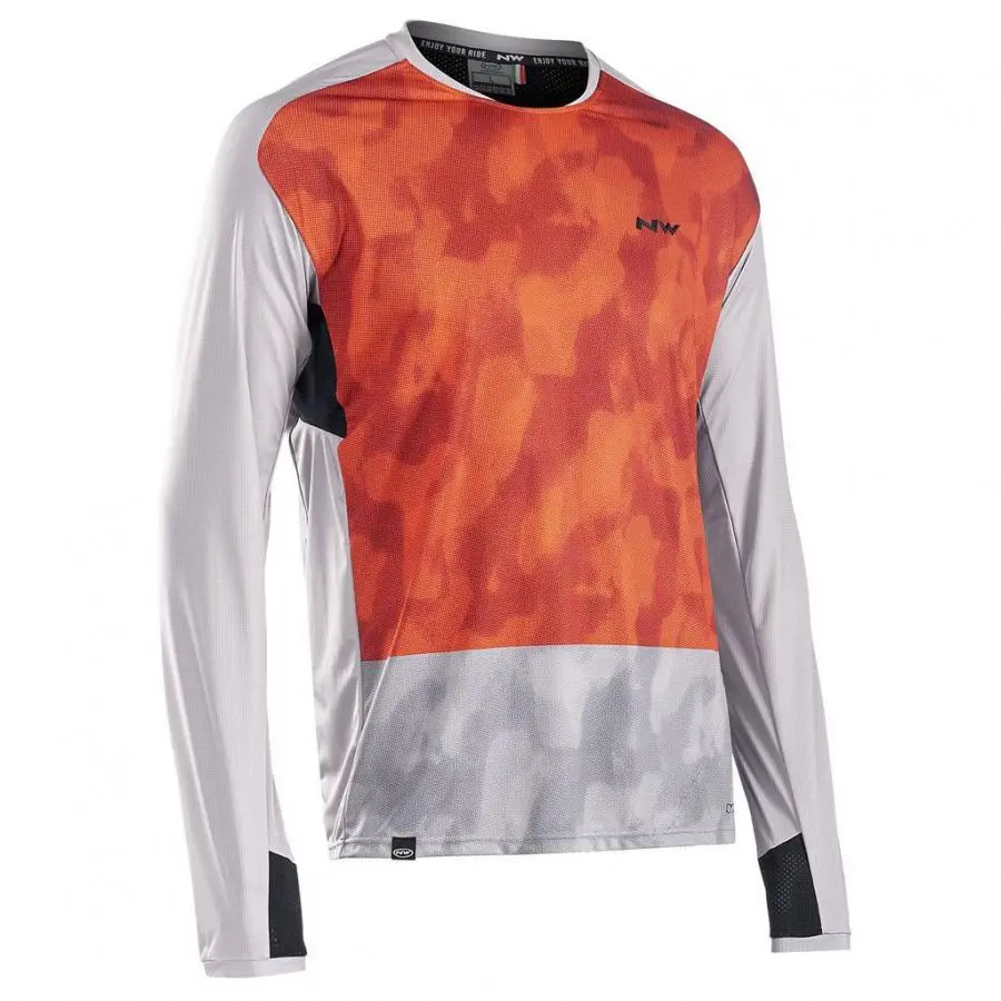 Northwave Mtb Edge Jersey Long Sleeve - Dark Gray/Orange 1