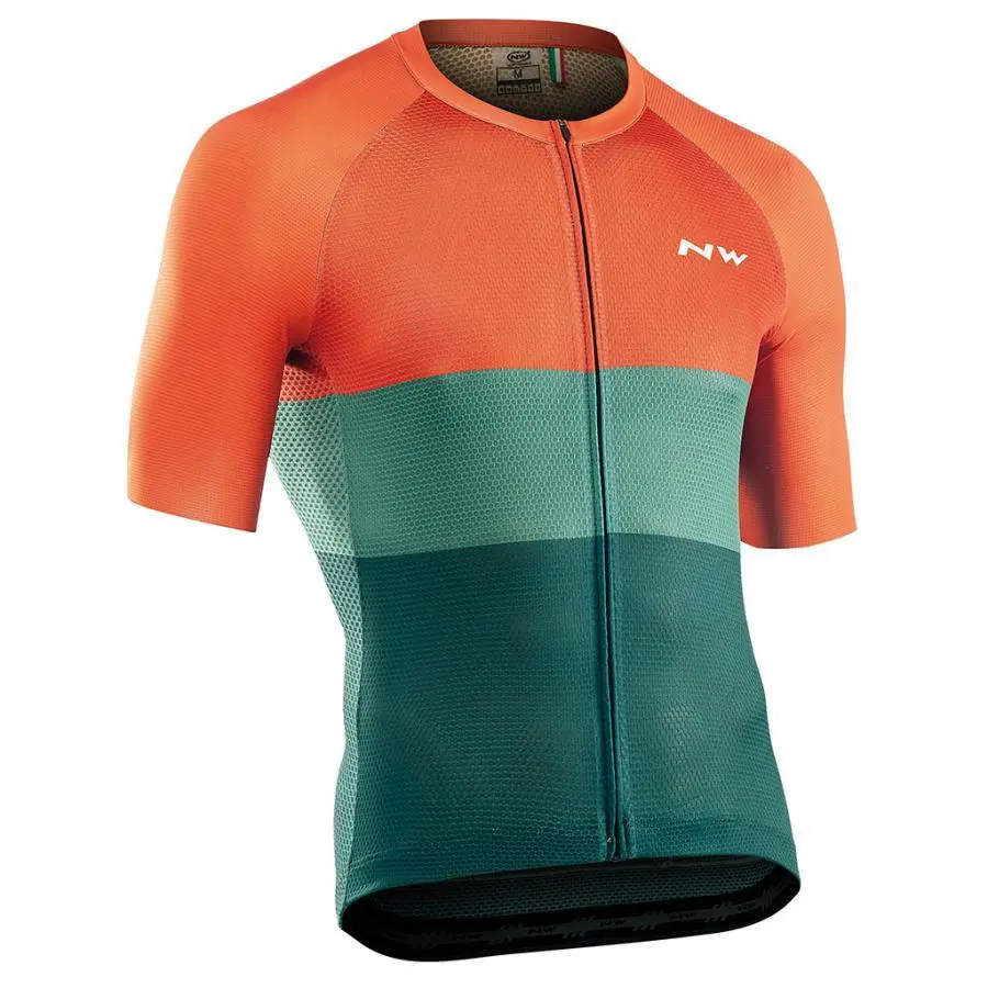 Northwave Blade Air Jersey - Green/Siena Orange 1