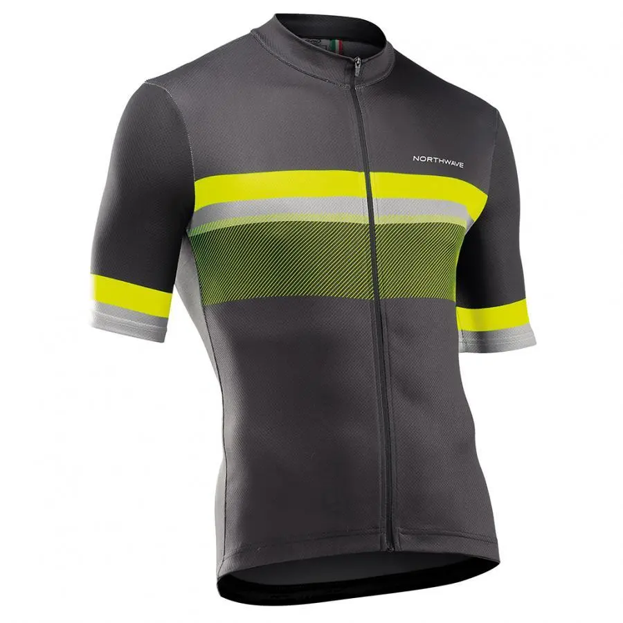 Northwave Origin Jersey - Anthra/Yellow Fluo 1