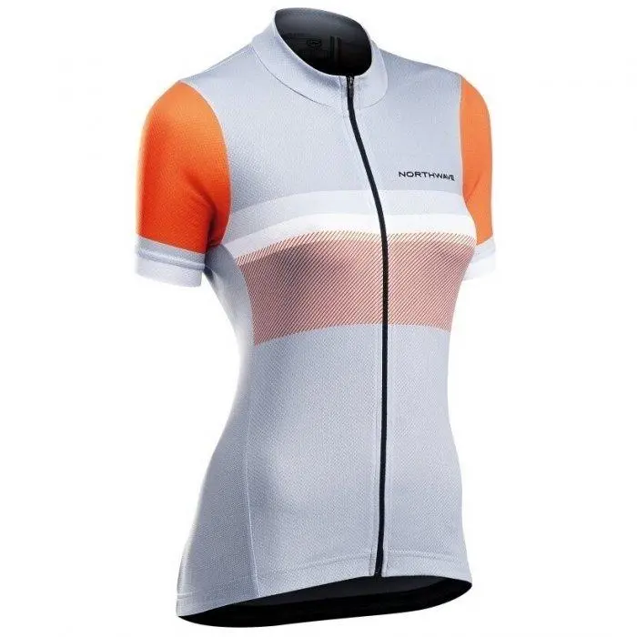 Northwave Womens Origin Jersey - Ice/Orange 1
