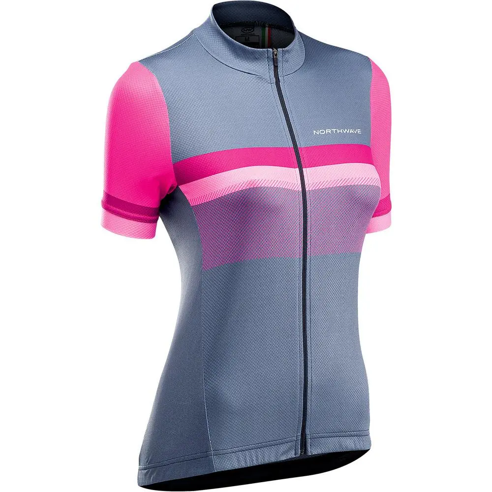 Northwave Origin Womens Jersey Short Sleeve - Gray/Magenta 1