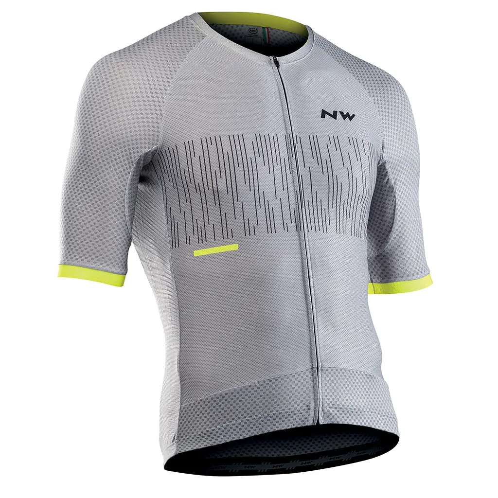 Northwave Storm Air Jersey - Grey/Yellow Fluo 1